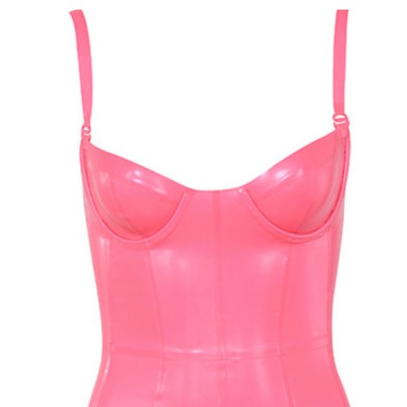 House of CB Lexii Pink Bustier Latex Dress - Sold out - Picture 8 of 16